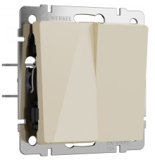 Выключатель двухклавишный (айвори акрил) W1120043