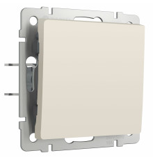Выключатель одноклавишный проходной (айвори матовый) W1112062
