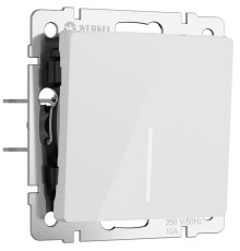 Выключатель одноклавишный с подсветкой (белый акрил) W1110141