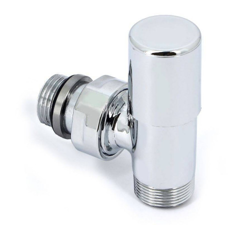 Вентиль радиаторный ручной Carlo Poletti Compact 1/2 х M24 угловой хром V150111B