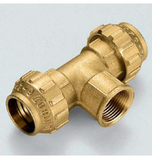 Тройник обжимной с внутренней резьбой Tiemme 50х1 1/2х50 для ПНД 3400049