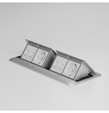 W8078065/ Выдвижной блок (Лючок) на 8 модулей (серебряный) W8078065