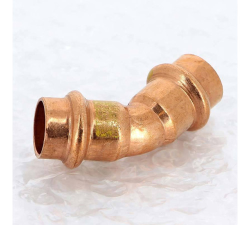 Угольник пресс 45° Viega Profipress G 15 мм медь 345600