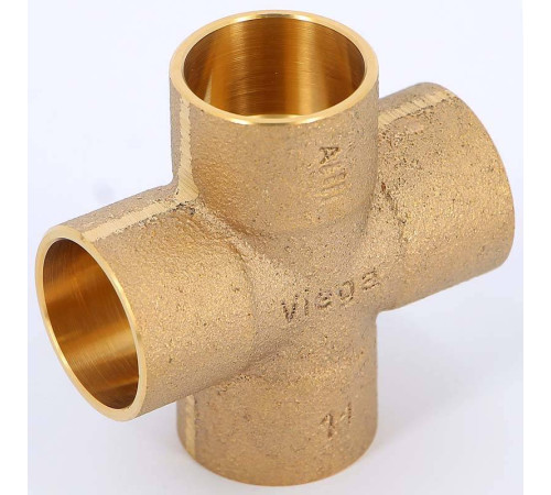 Крестовина под пайку Viega 28 мм медная 135508