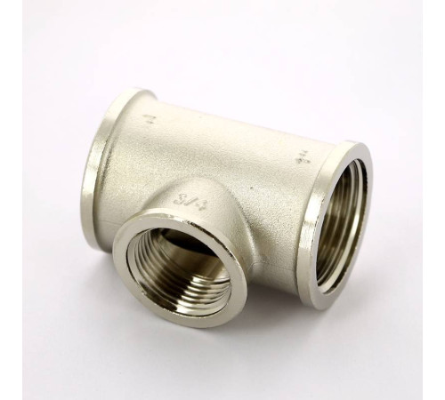 Тройник никелированный Tiemme 1x3/4x1 ВР-ВР-ВР 1500224