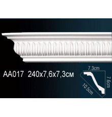 Карниз потолочный Perfect AA017 полиуретановый с орнаментом 76x73x2400 мм AA017