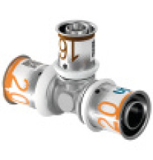Тройник редукционный латунный Uponor S-Press PLUS 25-25-16 1070578