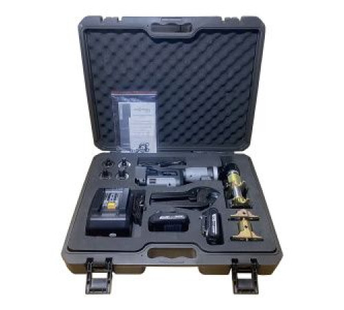 Пресс-инструмент аккумуляторный Kromwell KW.AS124PE для аксиальных фитингов кейс АКБ 18 В 4.0 Ач KW.AS124PE