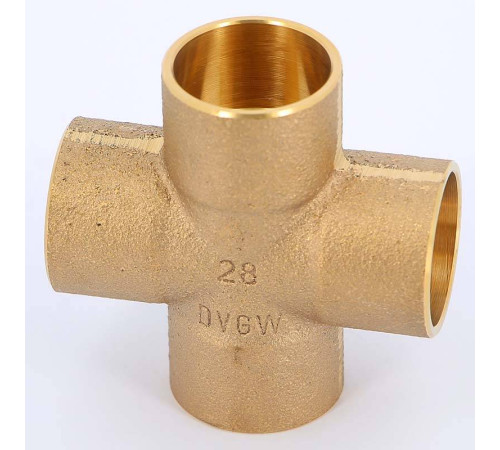 Крестовина под пайку Viega 28 мм медная 135508