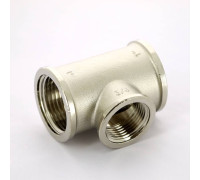 Тройник никелированный Tiemme 1x3/4x1 ВР-ВР-ВР 1500224