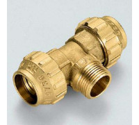 Тройник компрессионный Tiemme для труб ПНД 32х1 НР 3400068