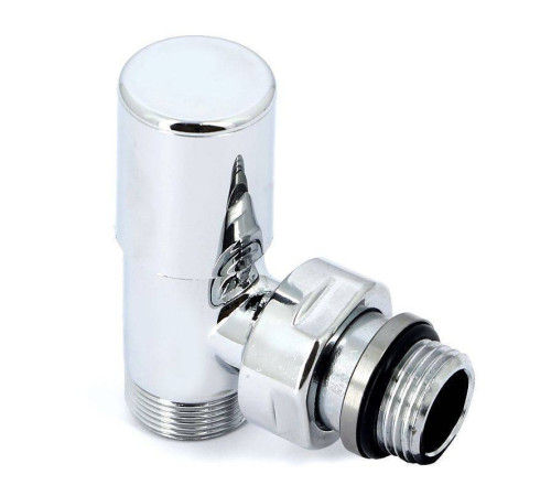 Вентиль радиаторный ручной Carlo Poletti Compact 1/2 х M24 угловой хром V150111B