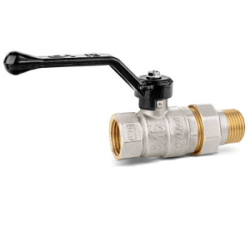 Кран шаровой латунный LD Pride 47.20.В-ГШ.Р 3/4 вн-нар резьба с американкой рычаг 47.307.20