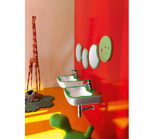 Декоративный элемент Laufen Florakids Голова гусеницы зеленый 296х262х187 мм 4.6161.1.003.472.1