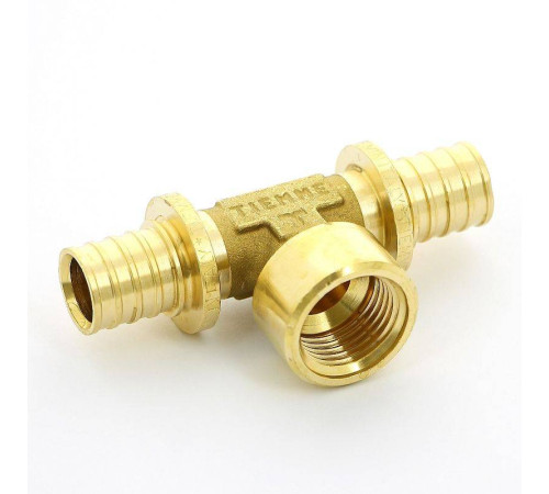 Тройник аксиальный Uni-Fitt 20х1/2х20 ВР латунь 747G7270
