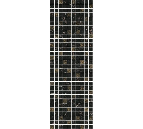 Декор Kerama Marazzi Астория черный мозаичный 25х75 см MM12111