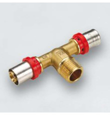 Тройник пресс с наружной резьбой TIEMME 16х1/2х16 1650085