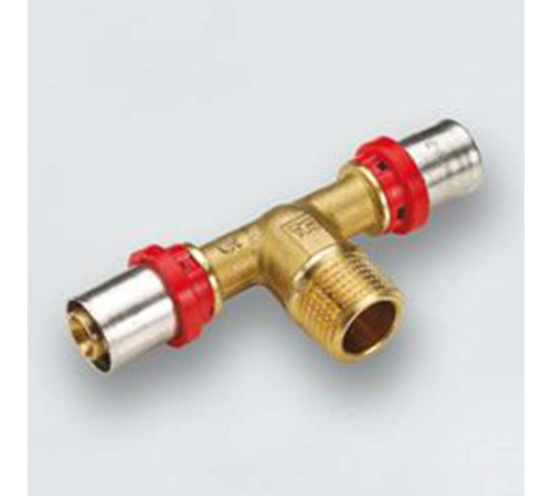 Тройник пресс с наружной резьбой TIEMME 16х1/2х16 1650085