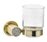 Стакан для зубных щеток подвесной Boheme Royal Cristal золото 10924-G