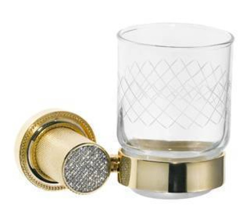 Стакан для зубных щеток подвесной Boheme Royal Cristal золото 10924-G