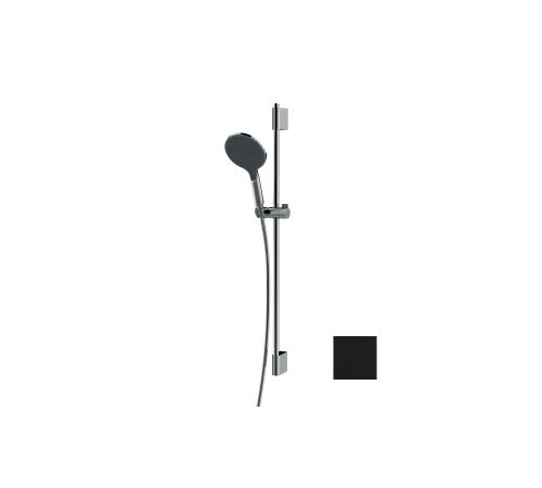 Душевой комплект Bossini Apice с ручным душем, штангой, держателем и шлангом, черный матовый DA5059-N.073