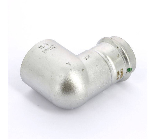 Угольник переходной Viega Sanpress Inox 90° 35х1 1/4 пресс-В компактный нержавеющая сталь 437053