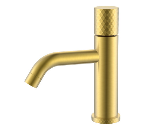 Смеситель для раковины Boheme Stick Diamond длина излива 13.5 см матовое золото 121-MG