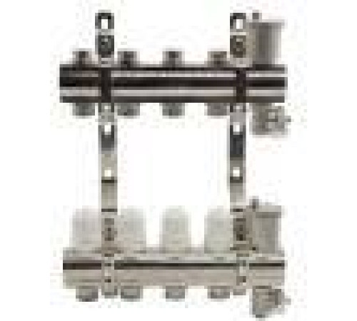 Коллекторный блок 1 1/4 на 3 выхода 3/4 в сборе с кранами и воздухоотводчиком Euros EU.ST6079360 SET