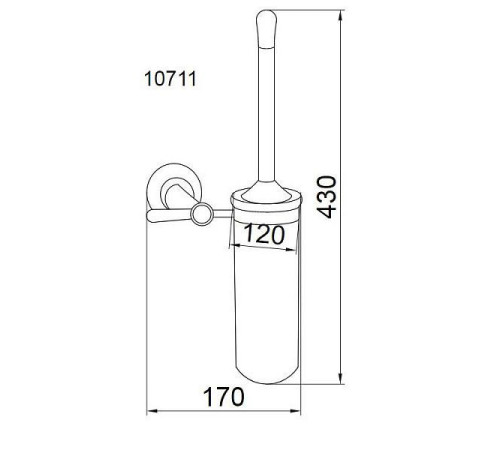 Ершик для туалета Boheme Puro подвесной хром 10711