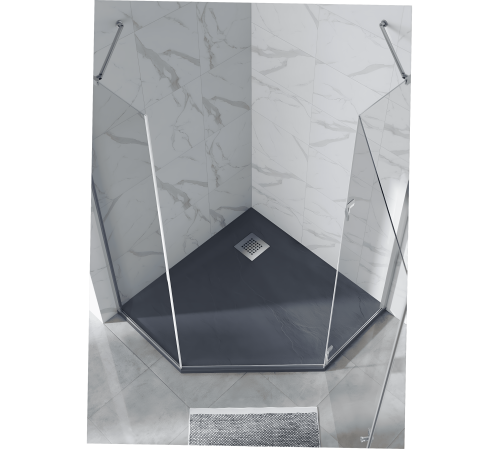 Душевой поддон трапеция RGW Stone Tray 900x900 мм серый 14155099-02-11