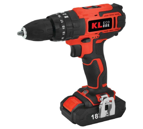 Дрель-шуруповерт аккумуляторная ударная KL ECO KE18DM-20DB 18 В 2.0 Ач KE18DM-20DB