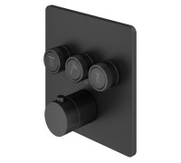 Смеситель для душа встраиваемый Plumberia Selection PSBOX на 3 выхода черный матовый PSB2903NO