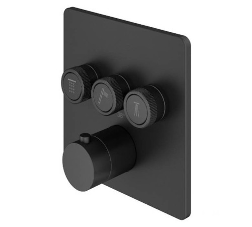 Смеситель для душа встраиваемый Plumberia Selection PSBOX на 3 выхода черный матовый PSB2903NO