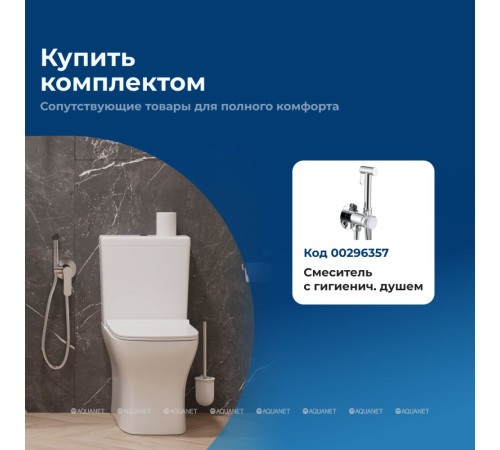 Чаша напольного унитаза Aquanet Fine-C Rimless с сиденьем Soft Close Slimseat FINE-C