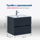 Тумба с раковиной Aquanet Алвита new 60 2 ящика антрацит 00273991