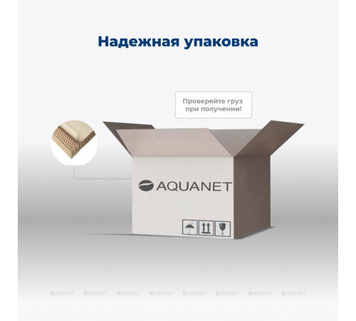 Тумба под раковину Aquanet Вега 60 напольная 2 ящика белый глянец 00344121
