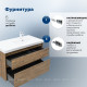 Тумба с раковиной Aquanet Nova Lite 2.0 100 R 2 ящика дуб рустикальный 00365913