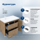 Тумба под раковину Aquanet Nova Lite 2.0 90 L напольная дуб рустикальный 00346346