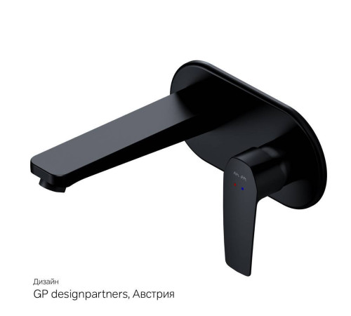 Смеситель для раковины встраиваемый AM.PM Gem матовый черный F90A72222