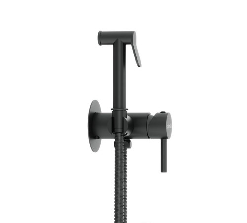 Смеситель с гигиеническим душем Damixa Space настенный черный матовый 217000000