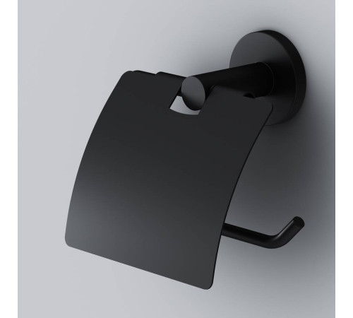 Держатель для туалетной бумаги с крышкой AM.PM X-Joy черный A85A341422