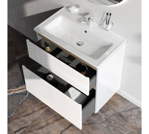 Тумба под раковину напольная AM.PM X-Joy 80 см 2 ящика белый глянец M85AFSX0802WG