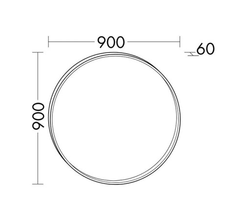 Зеркало с сенсорной подсветкой Burgbad Mya D90 см металлик SIDG090