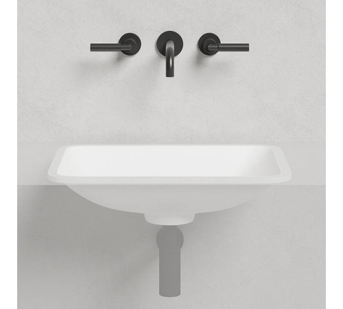 Раковина врезная снизу Salini Marea 55х40х13.4 см S-Stone белый матовый 1802206M