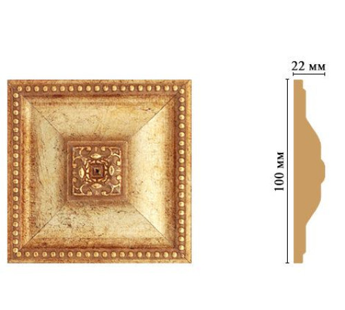 Вставка декоративная DECOMASTER D209 100х100х22 мм D209-126