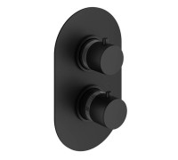 Смеситель для душа термостатический встраиваемый Plumberia Selection IXO на 3 выхода черный матовый XOT5050NO