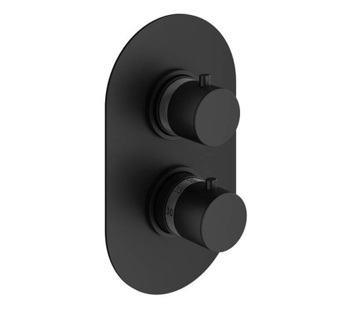 Смеситель для душа термостатический встраиваемый Plumberia Selection IXO на 3 выхода черный матовый XOT5050NO