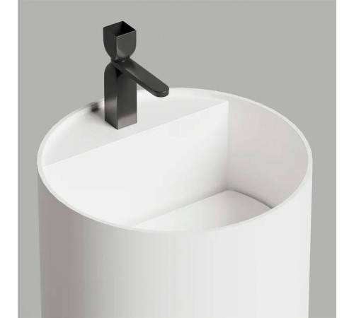 Раковина напольная Salini Armonia Round Top 01 45х45х90 см 1 отв. S-Sense белый глянцевый слив в стену 130411TG