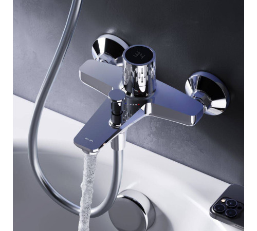 Смеситель для ванны и душа AM.PM Gem с индикацией температуры F90A10400