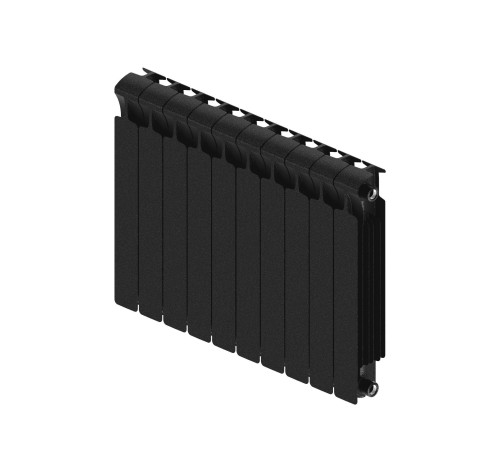 Радиатор биметаллический RIFAR Monolit 500 10 секций боковое подключение Anthracite Н11586